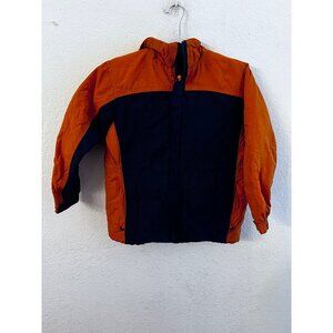 L.L Bean Orange blue hooded kids boys coat size medium 10-12